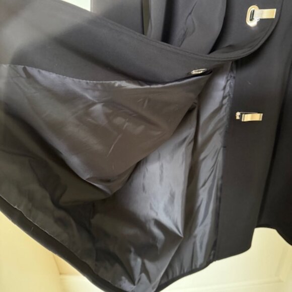 LONDON FOG WOMEN'S BLACK TRENCH COAT SIZE XL - Picture 4 of 5